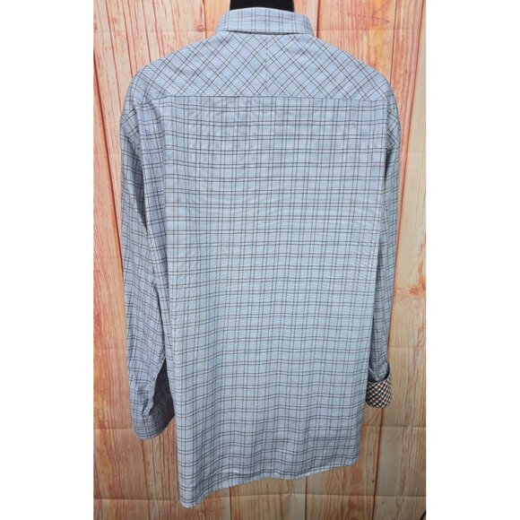 Johnston & Murphy Mens Tailored Fit Plaid Shirt XXL - Picture 2 of 8